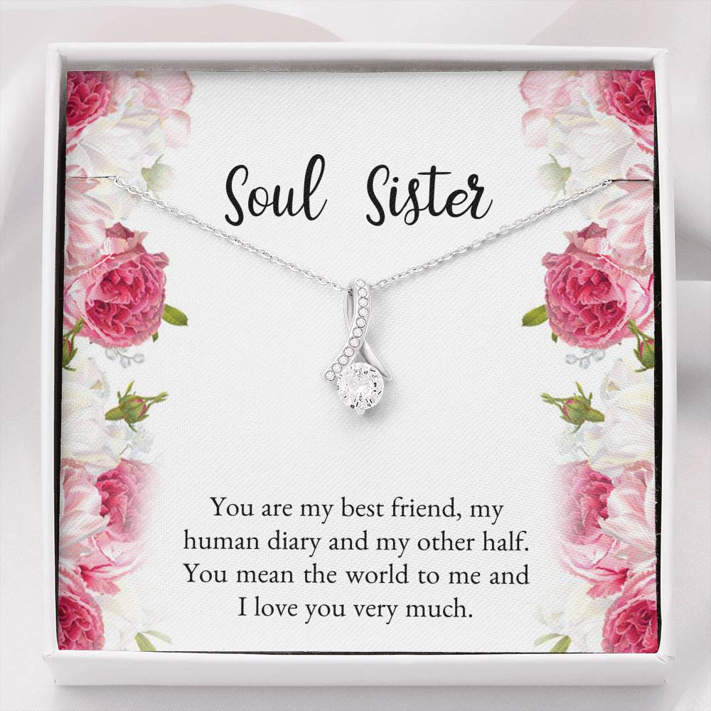 To My Best Friend Gifts, You Mean The World To Me, Alluring Beauty Necklace For Women, Birthday Present Idea From Bestie