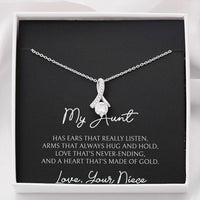 Load image into Gallery viewer, To My Aunt Gifts, Love That&#39;s Never Ending, Alluring Beauty Necklace For Women, Birthday Present Idea From Niece
