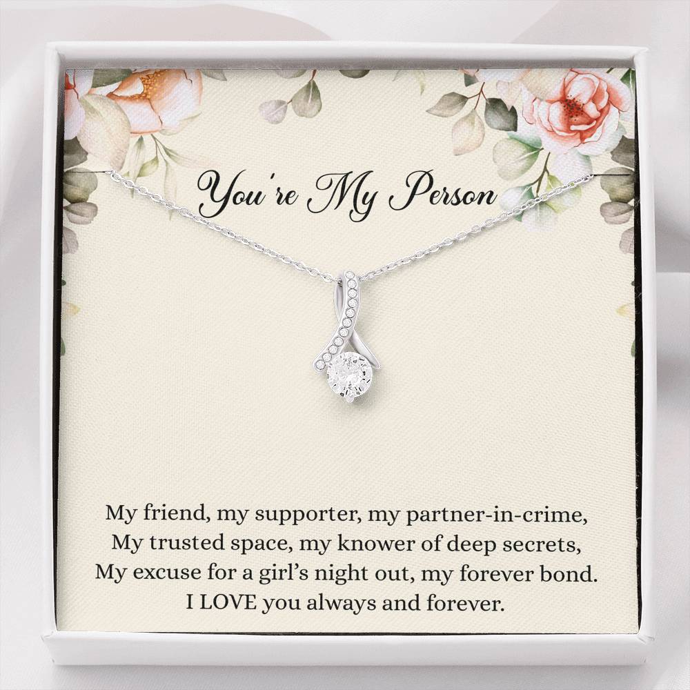 To My Best Friend Gifts, You're My Person, Alluring Beauty Necklace For Women, Birthday Present Idea From Bestie