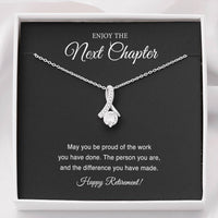 Load image into Gallery viewer, Retirement Gifts, Next Chapter, Happy Retirement Alluring Beauty Necklace For Women, Retirement Party Favor From Friends Coworkers
