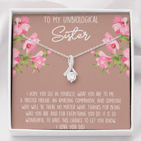 Load image into Gallery viewer, To My Best Friend Gifts, To My Unbiological Sister, Alluring Beauty Necklace For Women, Birthday Present Idea From Bestie
