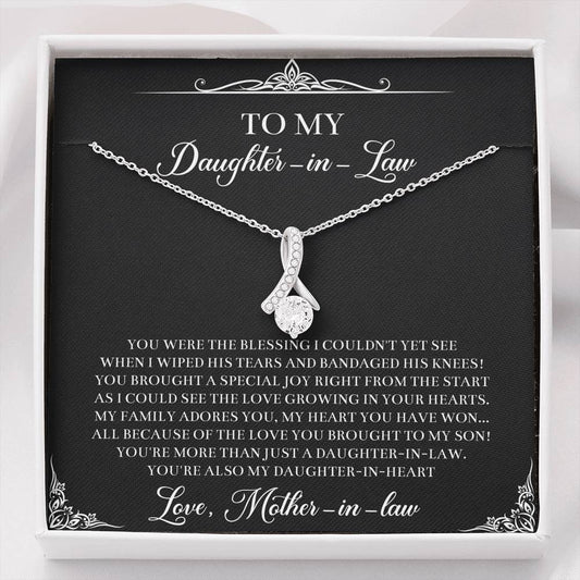 To My Daughter-in-law Gifts, The Blessing I Couldn't See, Alluring Beauty Necklace For Women, Birthday Present Idea From Mother-in-law