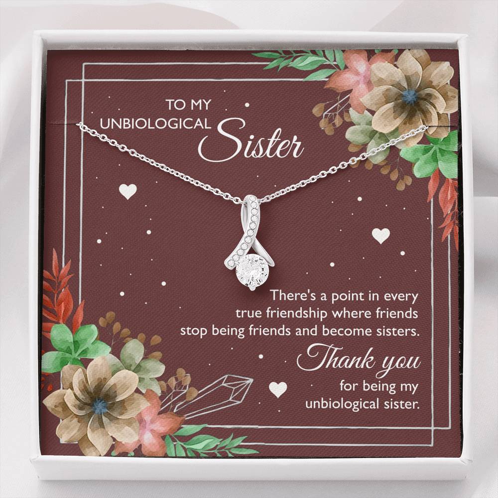 Unbiological Sister Necklace Gift - Grace of Pearl