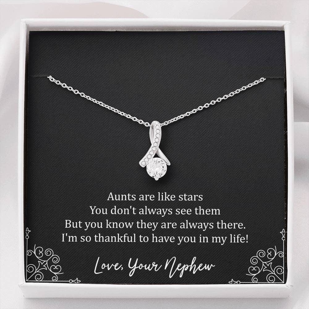To My Aunt Gifts, Aunts Are Like Stars, Alluring Beauty Necklace For Women, Birthday Present Idea From Nephew