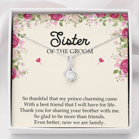 Load image into Gallery viewer, Sister Of The Groom Gifts, So Glad To Be More Than Friends, Alluring Beauty Necklace For Women, Wedding Day Thank You Ideas From Bride
