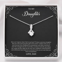 Load image into Gallery viewer, To My Daughter  Gifts, Most Priceless Gift, Alluring Beauty Necklace For Women, Birthday Present Idea From Dad
