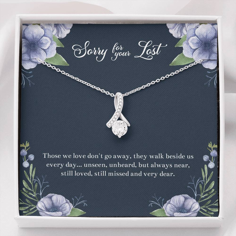 Loss of Loved One Gifts, Still Loved, Sympathy Alluring Beauty Necklace For Loss of Loved One, Memorial Sorry For Your Loss Present