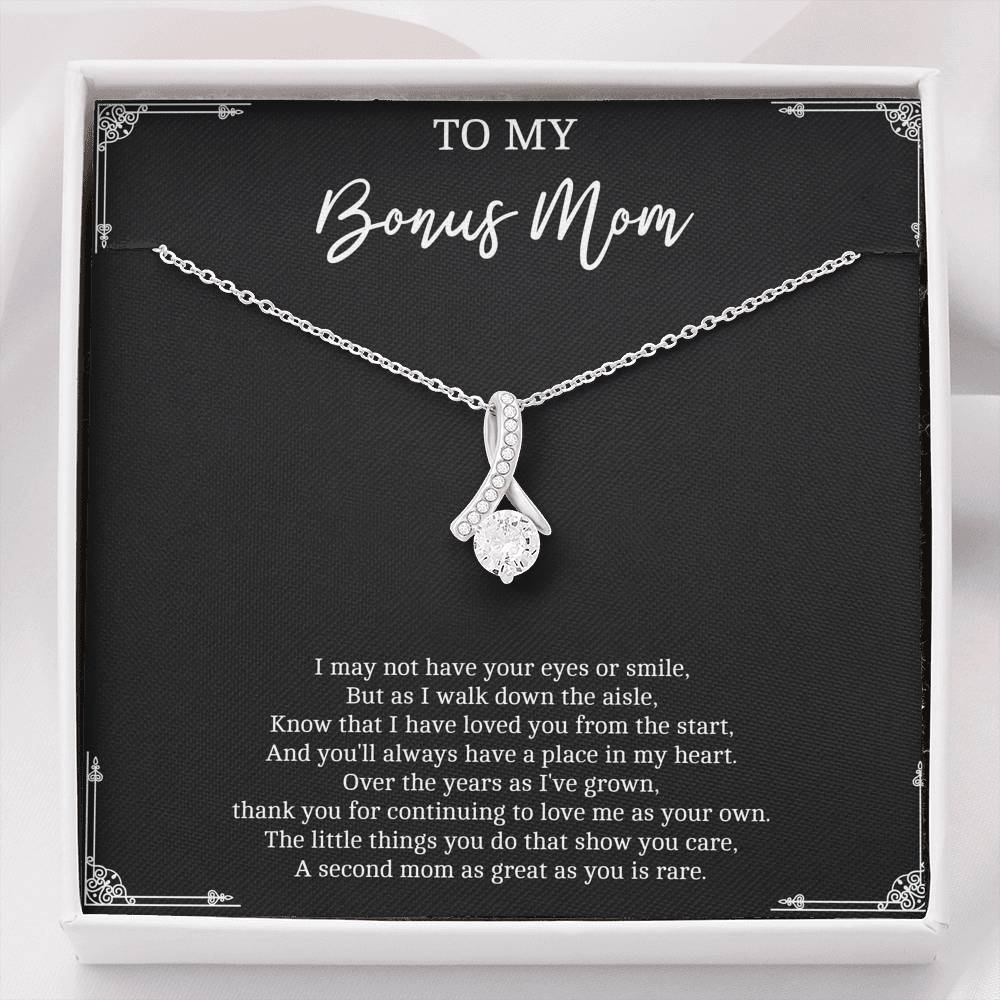 To My Bonus Mom Gifts, I May Not Have Your Eyes, Alluring Beauty Necklace For Women, Wedding Day Thank You Ideas From Bride