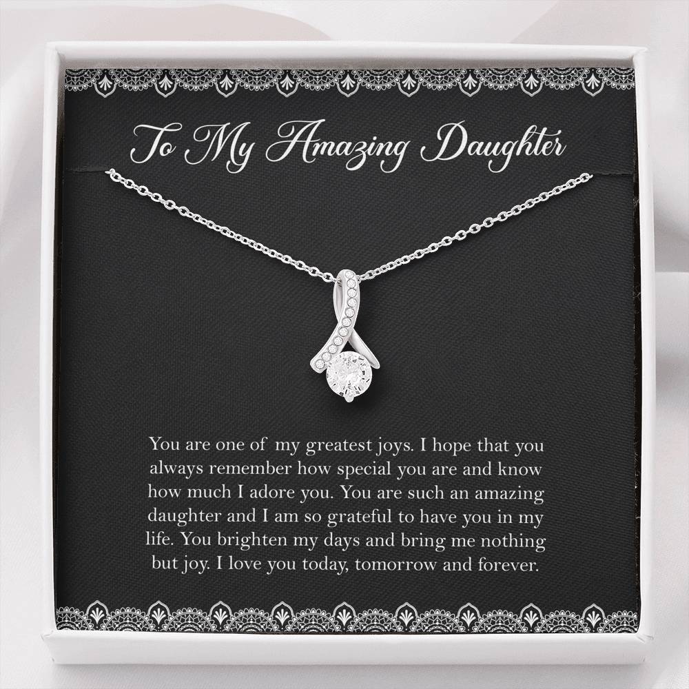 To My Daughter Gifts, You Are One Of My Greatest Joys, Alluring Beauty Necklace For Women, Birthday Present Ideas From Mom Dad