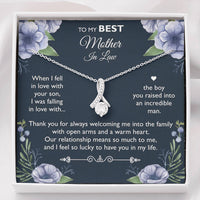 Load image into Gallery viewer, To My Mother-in-law Gifts, I Feel So Lucky, Alluring Beauty Necklace For Women, Birthday Mothers Day Present From Daughter-in-law Son-in-law
