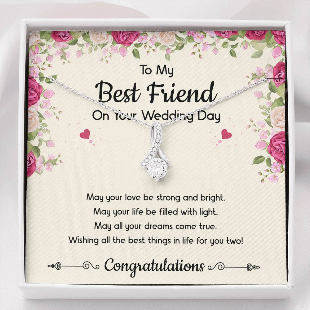 Bride Gifts, May Your Love Be Strong And Bright, Alluring Beauty Necklace For Women, Wedding Day Thank You Ideas From Best Friend