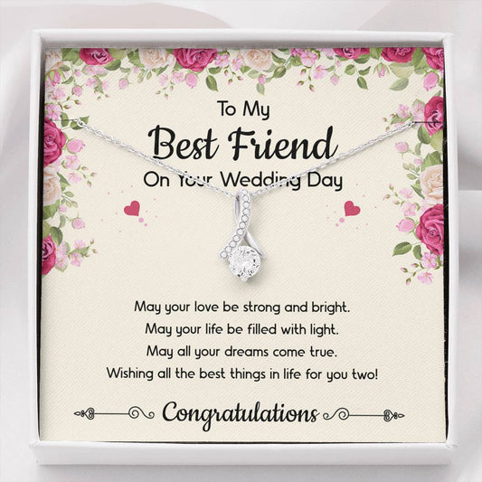 Bride Gifts, May Your Love Be Strong And Bright, Alluring Beauty Necklace For Women, Wedding Day Thank You Ideas From Best Friend