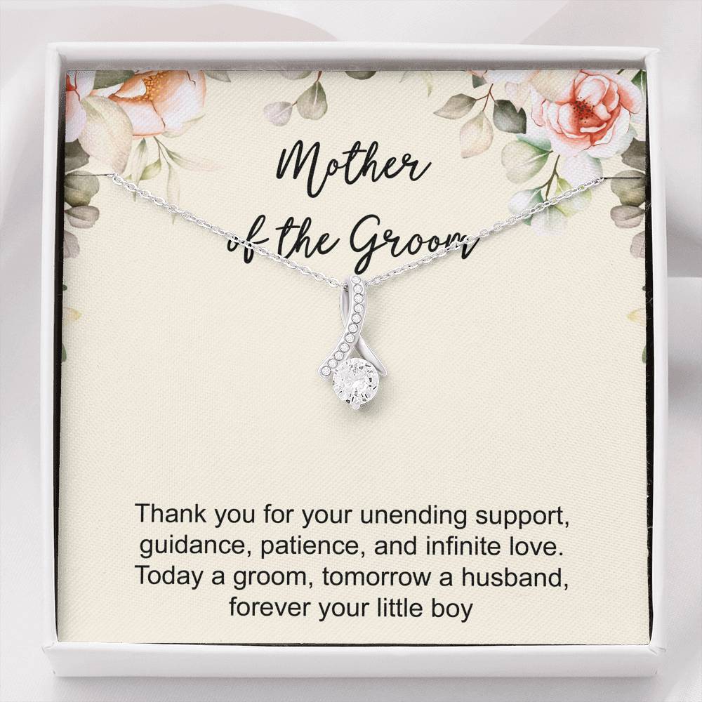 Mom Of The Groom Gifts, Thank You For Your Unending Support, Love Knot Necklace For Women, Wedding Day Thank You Ideas From Groom