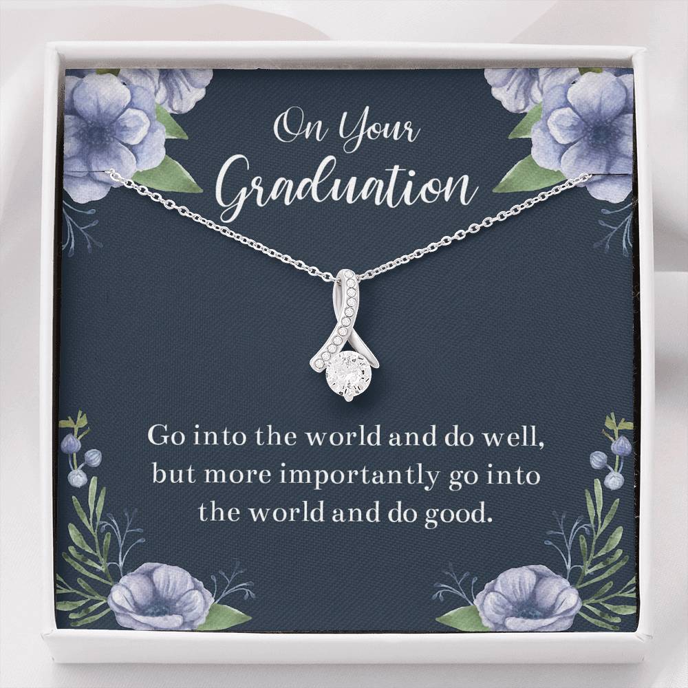 Graduation Gifts, Go Into The World, Alluring Beauty Necklace For Women, College Preschool High School Graduation Present