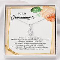Load image into Gallery viewer, To My Granddaughter Gifts, You Are One Of My Greatest Joys, Alluring Beauty Necklace For Women, Birthday Present Idea From Grandma Grandpa
