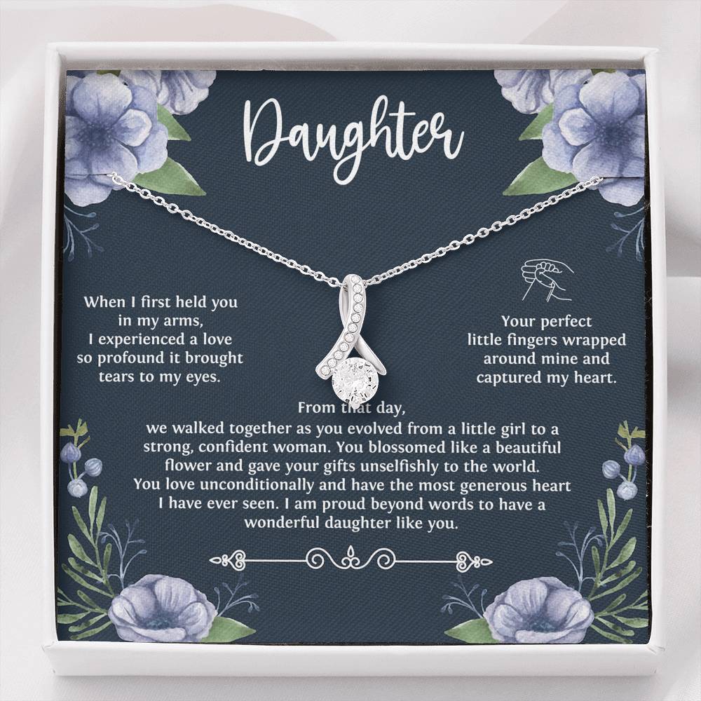 To My Daughter Gifts, When I First Held You In My Arms, Alluring Beauty Necklace For Women, Birthday Present Ideas From Mom Dad