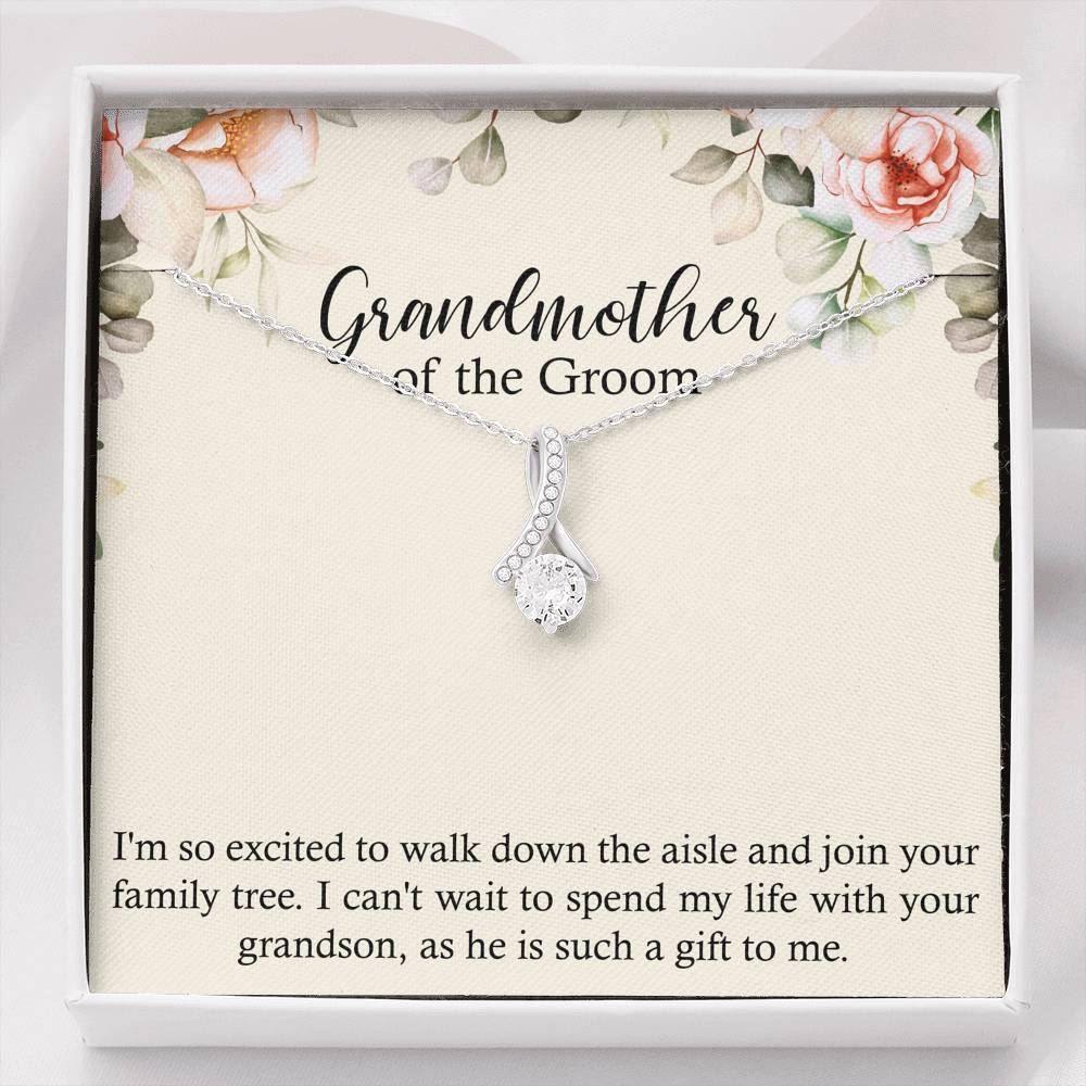 Grandmother of the Groom Gifts, Spend Life With Your Grandson, Alluring Beauty Necklace For Women, Wedding Day Thank You Ideas From Bride