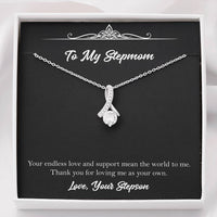 Load image into Gallery viewer, To My Stepmom Gifts, Your Endless Love And Support, Alluring Beauty Necklace For Women, Birthday Mothers Day Present From Stepson
