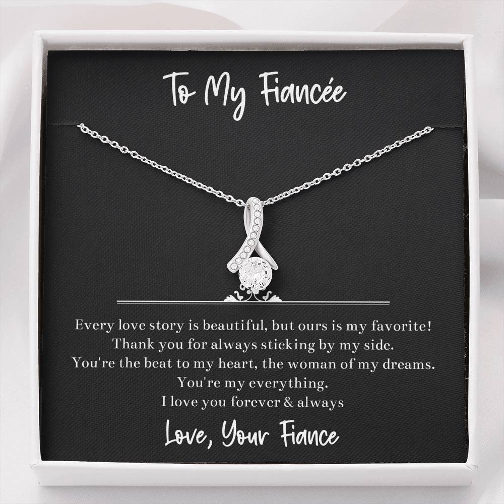 To My Fiancée, The Woman Of My Dreams, Alluring Beauty Necklace For Women, Anniversary Birthday Valentines Day Gifts From Fiancé
