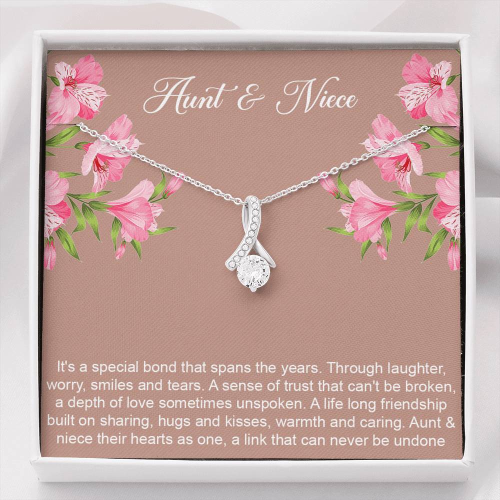To My Aunt Gifts, Special Bond, Alluring Beauty Necklace For Women, Aunt Birthday Present From Niece