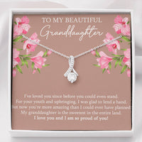 Load image into Gallery viewer, To My Granddaughter Gifts, I’ve Loved You Since Before, Alluring Beauty Necklace For Women, Birthday Present Idea From Grandma Grandpa
