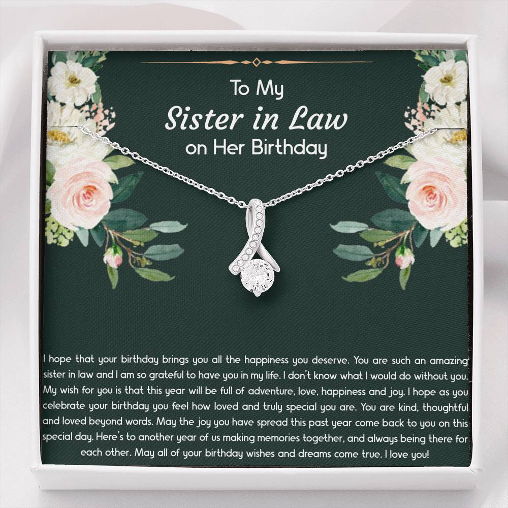 To My Sister-in-law Gifts, I Hope Your Birthday Brings You Happiness, Alluring Beauty Necklace For Women, Birthday Present Idea From Sister