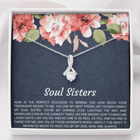Load image into Gallery viewer, To My Best Friend Gifts, Soul Sisters, Alluring Beauty Necklace For Women, Birthday Present Idea From Bestie
