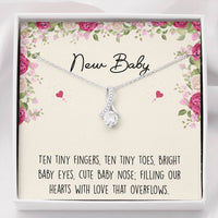 Load image into Gallery viewer, Gift for Expecting Mom, Ten Tiny Fingers, Mom to Be Alluring Beauty Necklace For Women, Pregnancy Gift For New Mother
