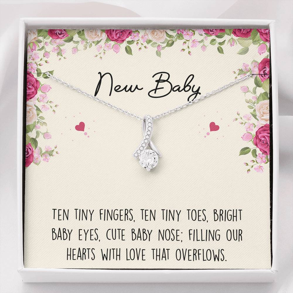 Gift for Expecting Mom, Ten Tiny Fingers, Mom to Be Alluring Beauty Necklace For Women, Pregnancy Gift For New Mother