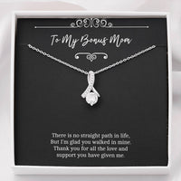 Load image into Gallery viewer, To My Bonus Mom Gifts, There Is No Straight Path In Life, Alluring Beauty Necklace For Women, Wedding Day Thank You Ideas From Bride
