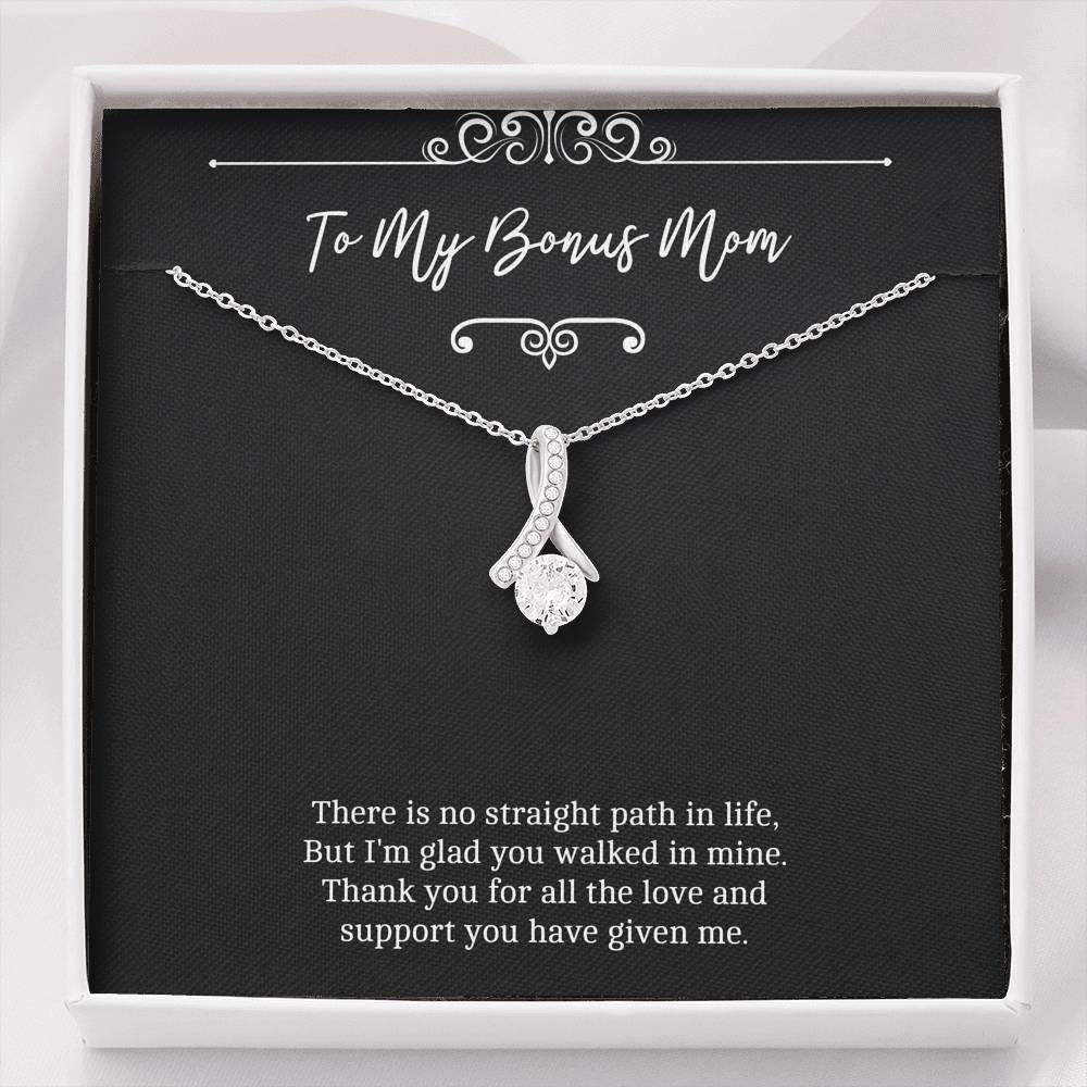 To My Bonus Mom Gifts, There Is No Straight Path In Life, Alluring Beauty Necklace For Women, Wedding Day Thank You Ideas From Bride