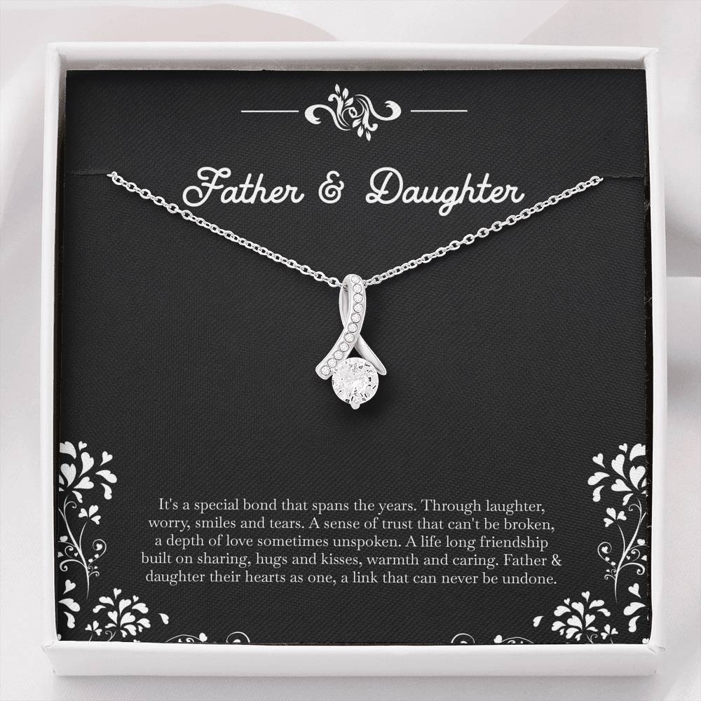 To My Daughter Gifts, Father and Daughter Bond, Alluring Beauty Necklace For Women, Birthday Present Idea From Dad