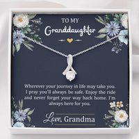 Load image into Gallery viewer, To My Granddaughter Gifts, I&#39;m Always Here For You, Alluring Beauty Necklace For Women, Birthday Present Idea From Grandma
