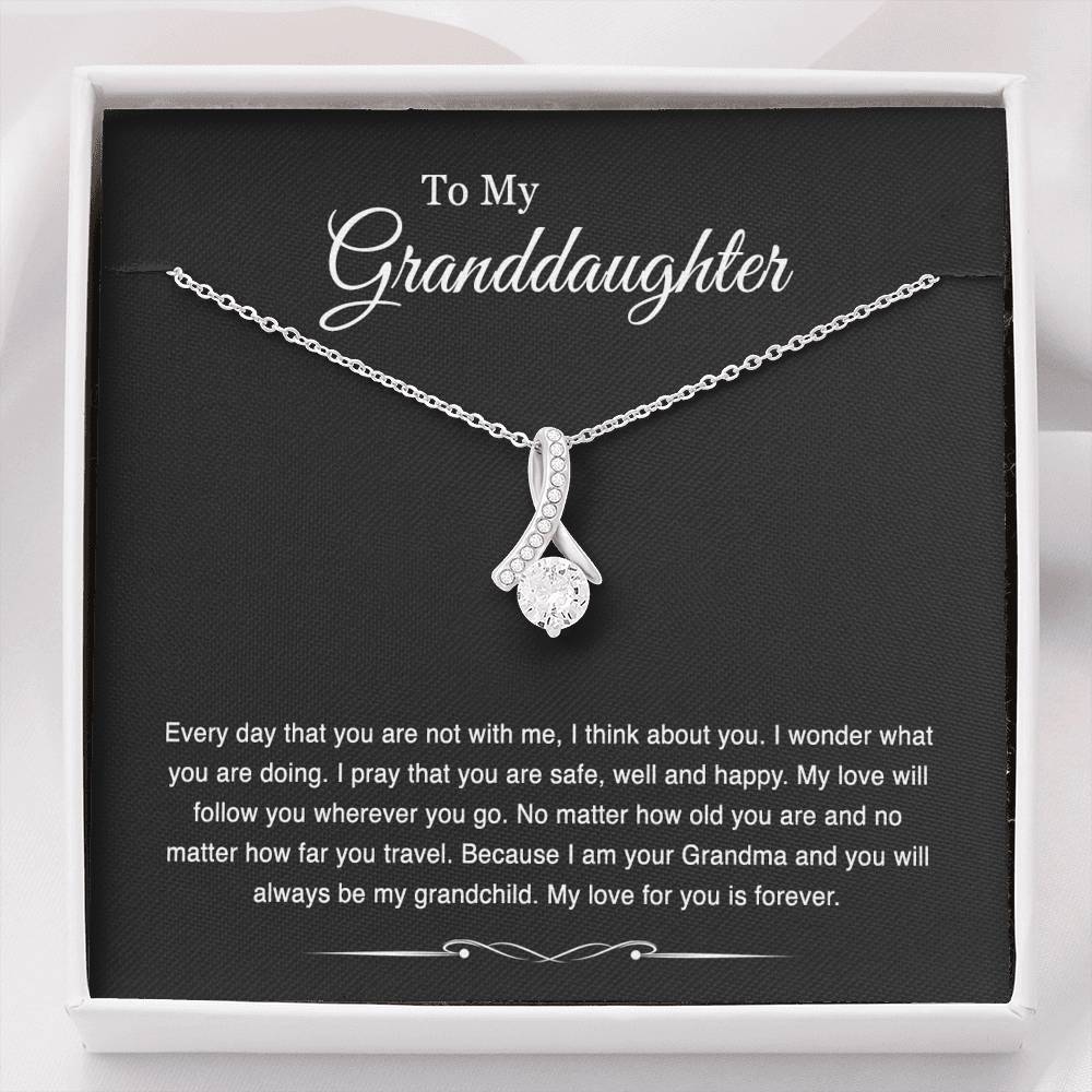 To My Granddaughter Gifts, Every Day That You Are Not With Me, Alluring Beauty Necklace For Women, Birthday Present Idea From Grandma Granpa