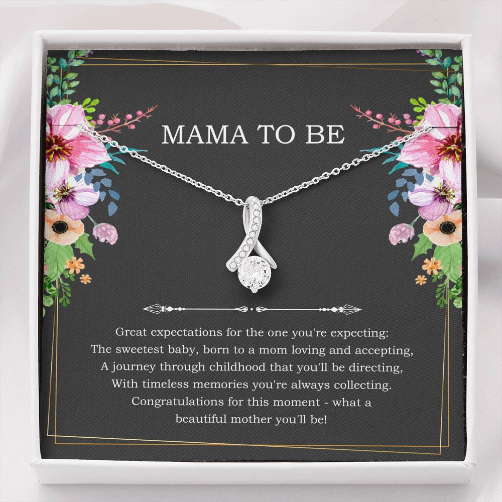 Gift for Expecting Mom, Congratulations For This Moment, Mom to Be Alluring Beauty Necklace For Women, Pregnancy Gift For New Mother