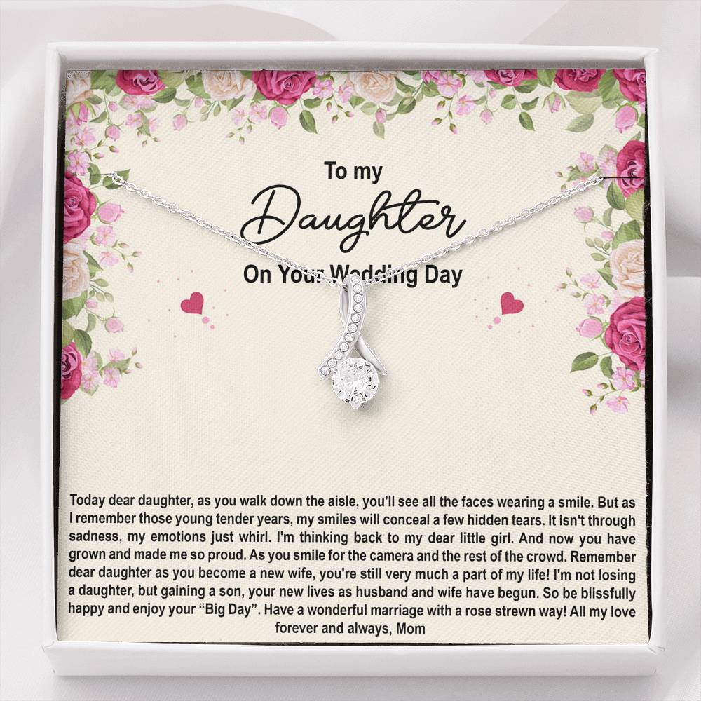 To My Bride Gifts, Enjoy Your Big Day, Alluring Beauty Necklace For Women, Wedding Day Thank You Ideas From Mom