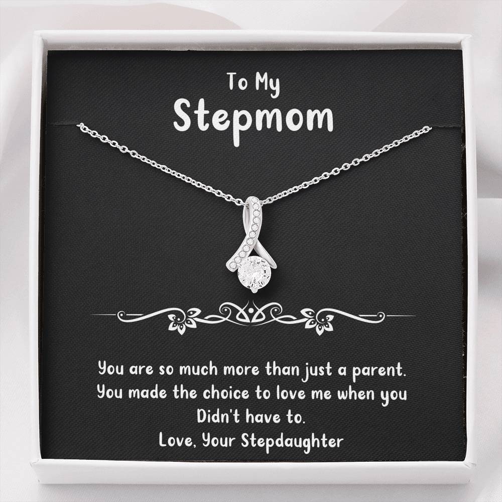 To My Stepmom Gifts, You Are More Than Just A Parent, Alluring Beauty Necklace For Women, Birthday Mothers Day Present From Stepdaughter