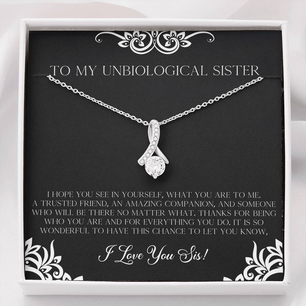 To My Unbiological Sister Gifts, I Hope You See in Yourself, Alluring Beauty Necklace For Women, Birthday Present Idea From Sister-in-law