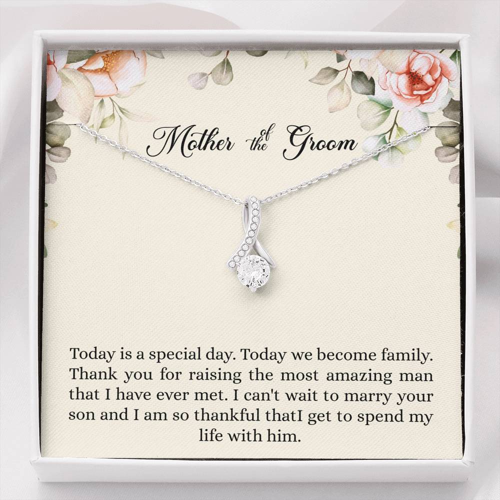 Mom of the Groom Gifts, I Can't Wait To Marry Your Son, Alluring Beauty Necklace For Women, Wedding Day Thank You Ideas From Bride