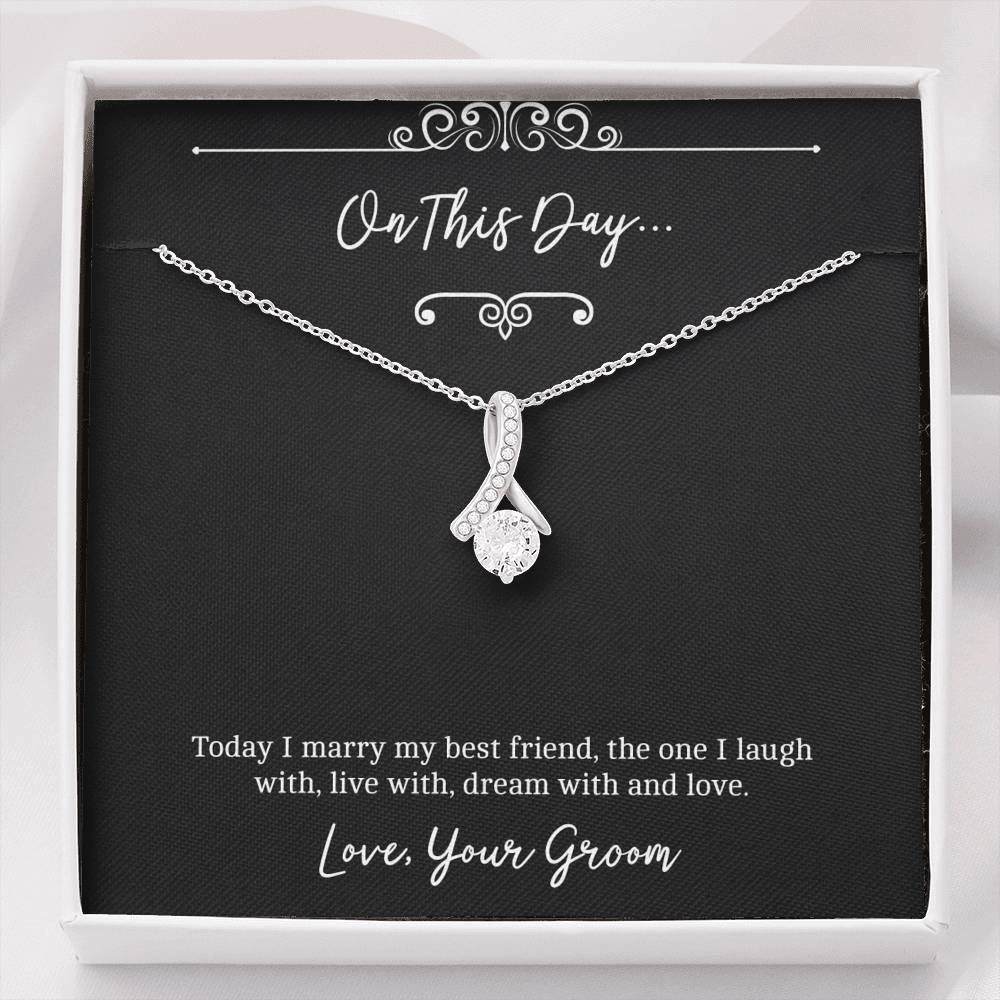 To My Bride  Gifts, I Marry You, Alluring Beauty Necklace For Women, Wedding Day Thank You Ideas From Groom