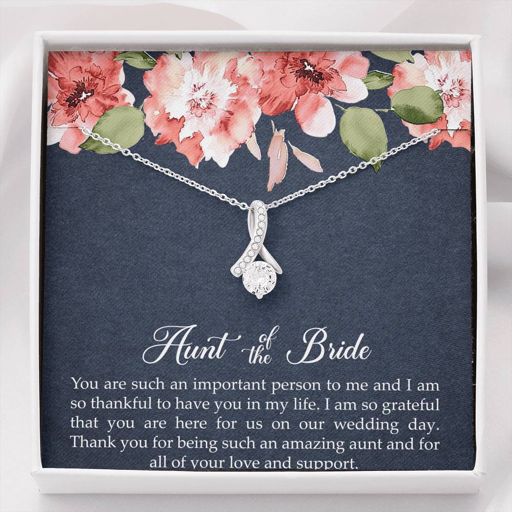 Aunt of the Bride Gifts, You Are Important To Me, Alluring Beauty Necklace For Women, Wedding Day Thank You Ideas From Bride