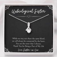 Load image into Gallery viewer, To My Unbiological Sister Gifts, Being A Part of My Life, Alluring Beauty Necklace For Women, Birthday Present Idea From Sister-in-law
