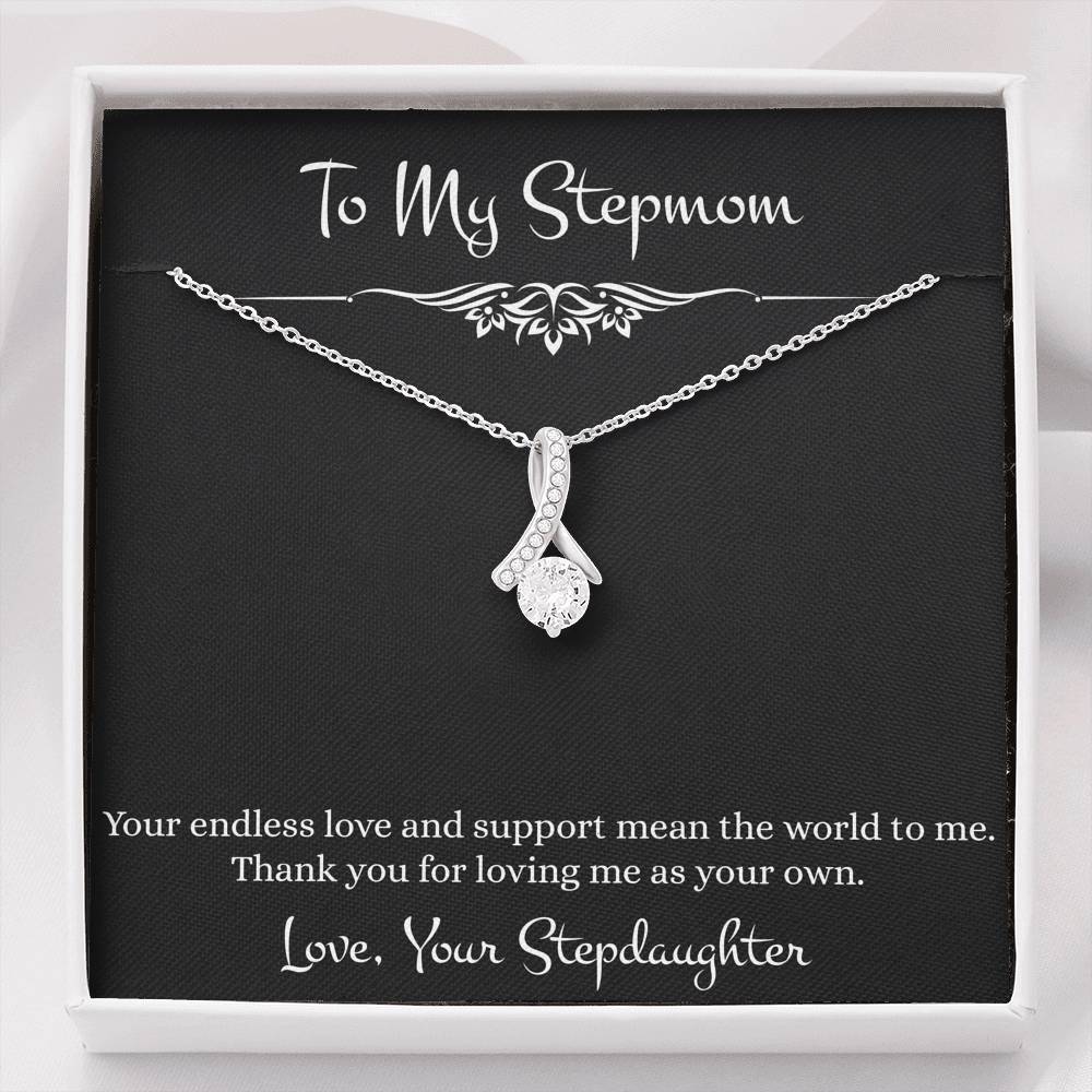 To My Stepmom Gifts, Your Endless Love And Support, Alluring Beauty Necklace For Women, Birthday Mothers Day Present From Stepdaughter