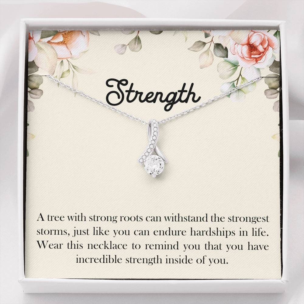 Encouragement Gifts, Strength, Motivational Alluring Beauty Necklace For Women, Sympathy Inspiration Friendship Present