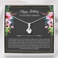 Load image into Gallery viewer, Birthday Gifts For Women, Lucky To Have You, Alluring Beauty Necklace, Happy Birthday Message Card Jewelry For Best Friend

