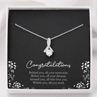 Load image into Gallery viewer, Retirement Gifts, Behind You, Happy Retirement Alluring Beauty Necklace For Women, Retirement Party Favor From Friends Coworkers
