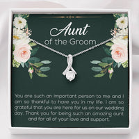 Load image into Gallery viewer, Aunt of the Groom Gifts, You&#39;re an Important Person To Me, Alluring Beauty Necklace For Women, Wedding Day Thank You Ideas From Groom
