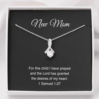 Load image into Gallery viewer, New Mom Necklace - For This Child I Have Prayed | Baby Shower Gift
