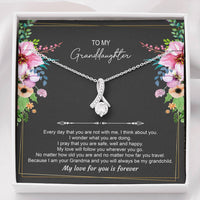 Load image into Gallery viewer, To My Granddaughter Gifts, Every Day That You Are Not With Me, Alluring Beauty Necklace For Women, Birthday Present Idea From Grandma Granpa
