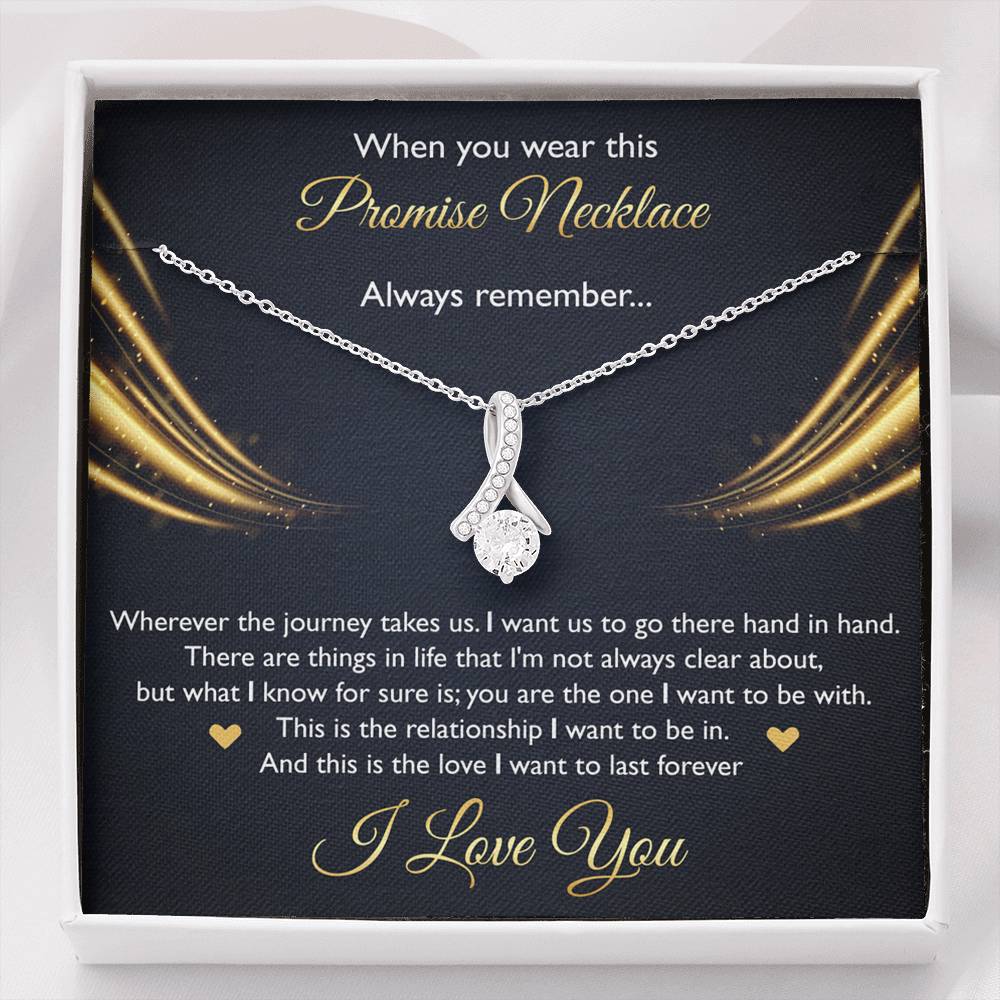 To My Girlfriend, When You Wear This Promise Necklace, Alluring Beauty Necklace For Women, Anniversary Birthday Gifts From Boyfriend